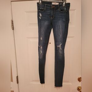 Hollister Jeans Women's 7L (28x32*) Blue Medium Wash Stretch Denim Pants